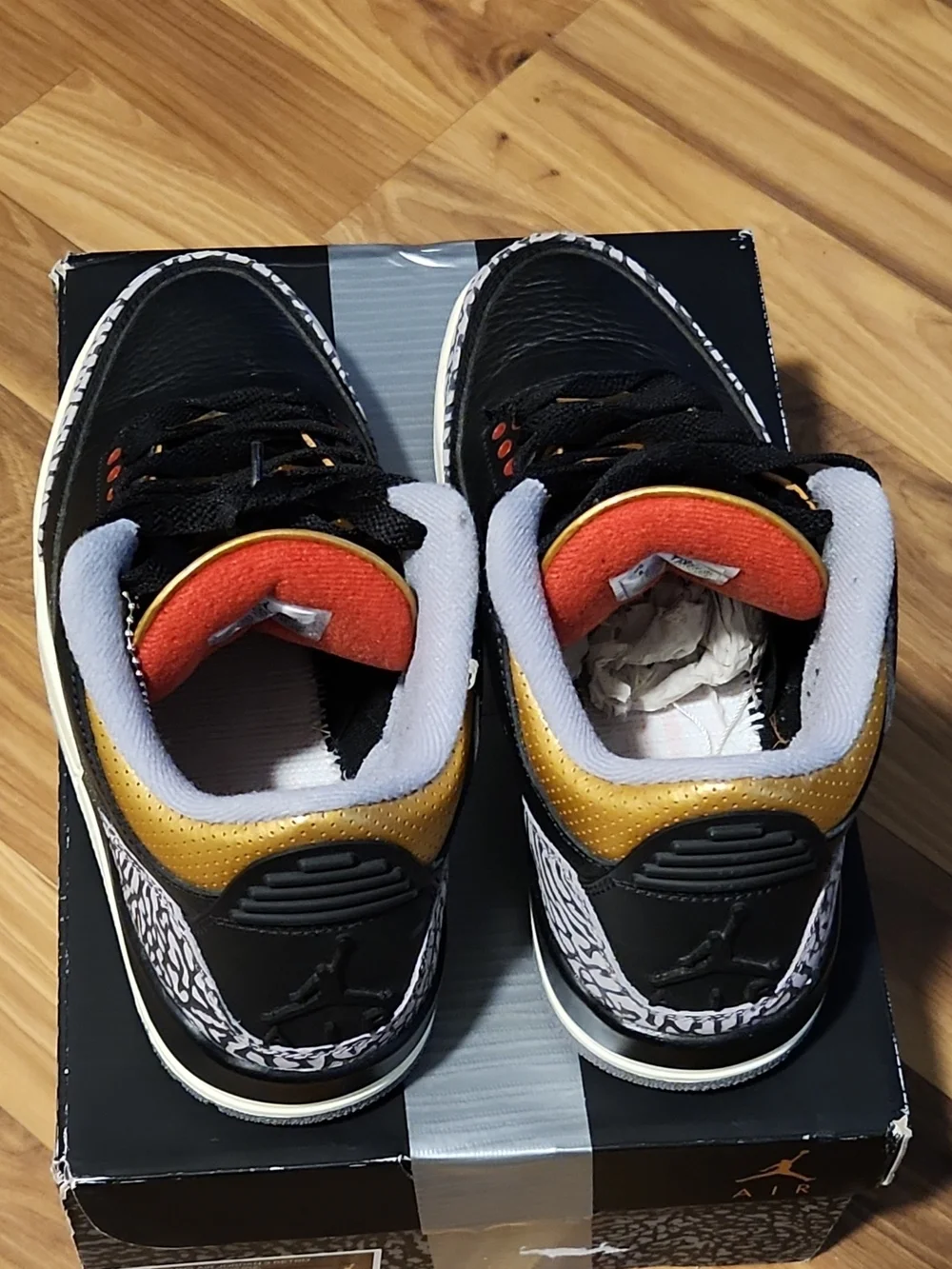 Jordan 3 Cement Gold With Original Box Size 8 Womens 6.5 Mens